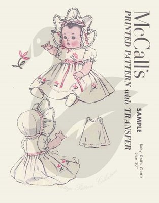 Reproduktion Vintage Baby Puppenkleidung Schnittmuster McCall's 20'' Puppe