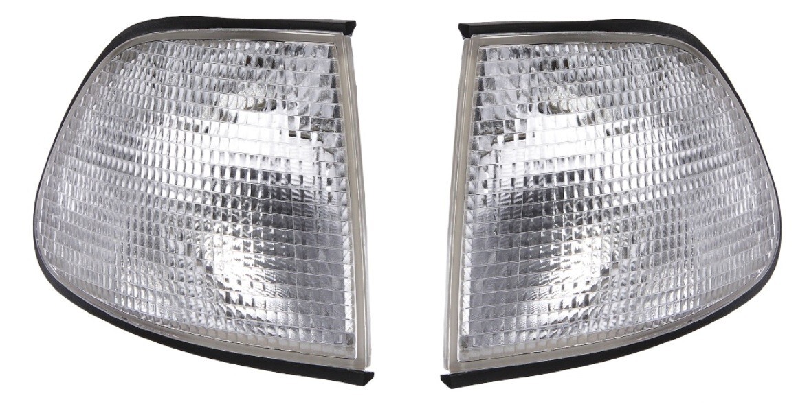 Paire de clignotants avant blancs pour BMW 7 E38 avec étanchéité renforcée