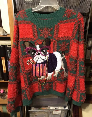 frenchie christmas sweater