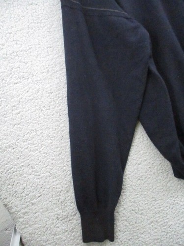 Paul Smith Pullover Jumper Solid Navy Blue 100% Wool Sweater Mens Size Medium - Picture 11 of 12