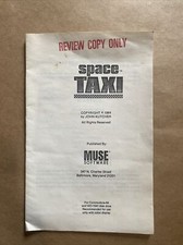 extremly rare Muse space taxi review copy manual Instructions Commodore 64