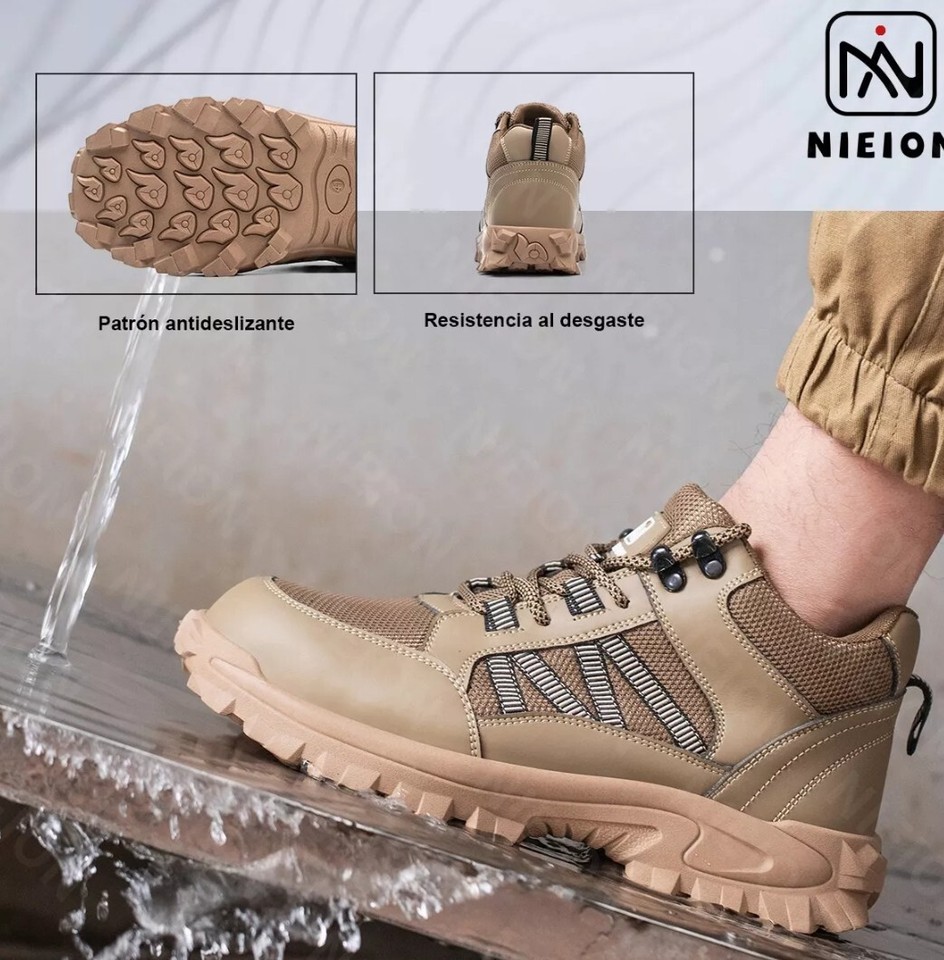 Goodyear GYBT1594 Botas De Trabajo Sin Metal - Impermeables, Punta Compuesta, S3 SRC HRO, Talla 7 UK (Negro/Azul)