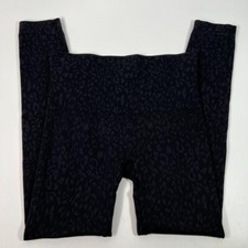 Spanx Active Crop Leggings 26" Cheetah Leopard Black Women s Medium M