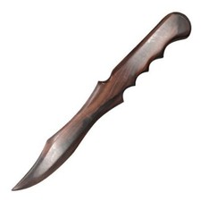 Couteau d'entraînement en bois Kamagong Bowie fait main arts couteaux poignard tanto court