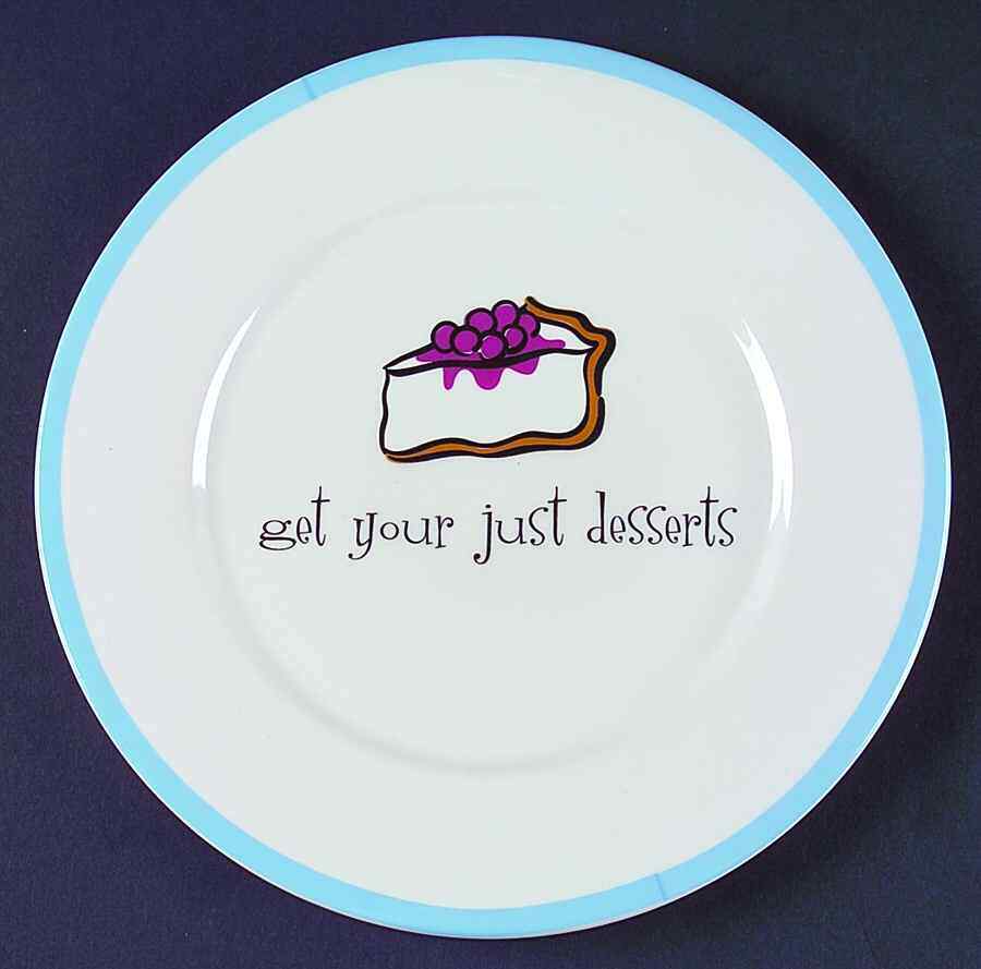 Gibson Designs Eat Your Words Salad Dessert Plate 7015635
