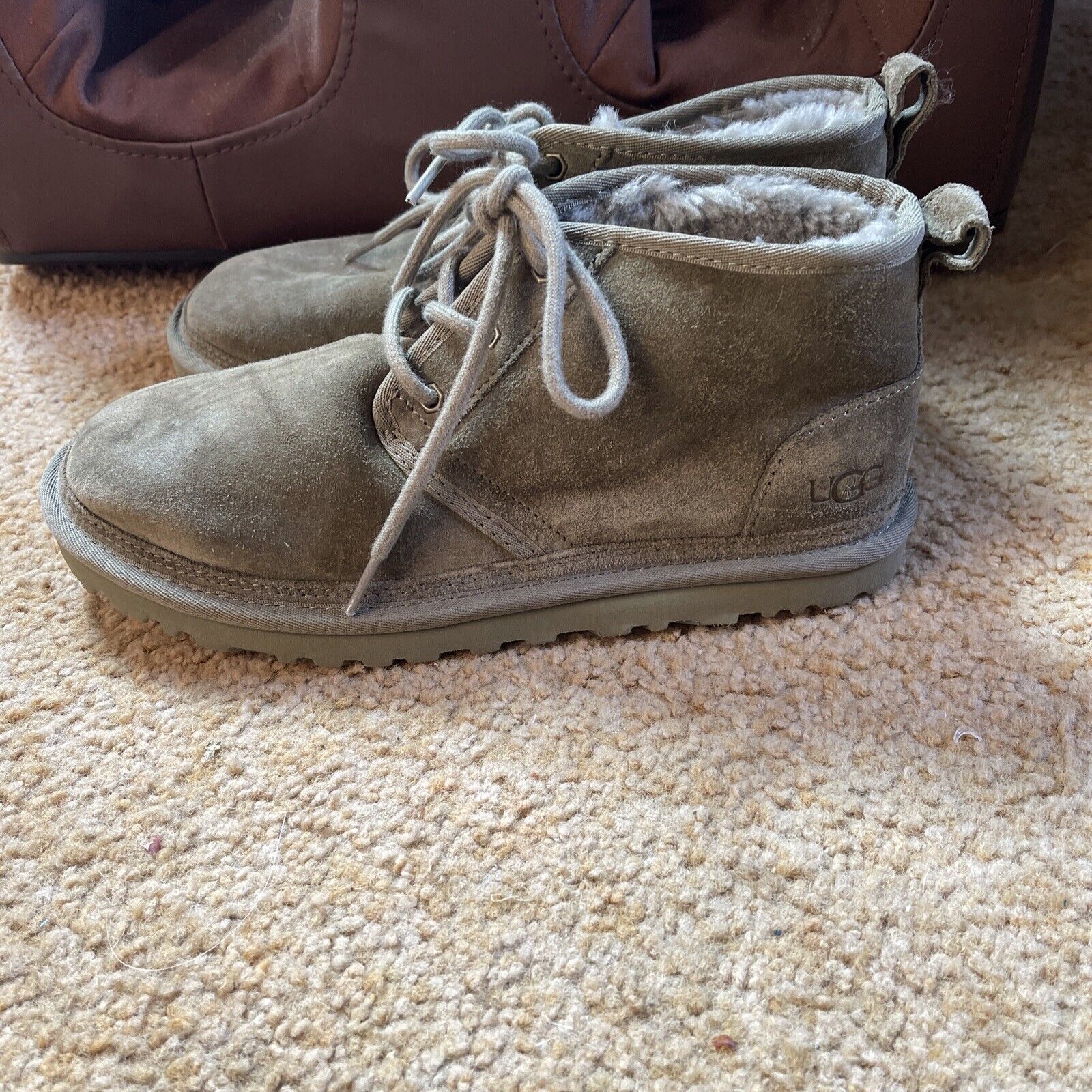 UGG Green/Olive Suede Chucka Boots 10 - image 3