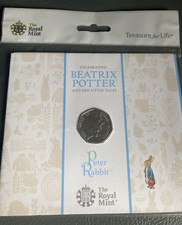 Peter rabbit 2017 50p coin,RoyalMint Pack,BUNC,Bu, Uncirculated,Beatrix Potter