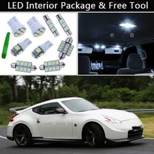 5pcs Xenon White Led Interior Car Lights Package Kit Fit 2009-2013 Nissan 370z