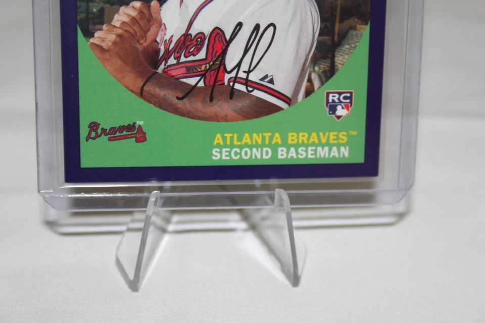 2018 OZZIE ALBIES Topps Archives 1959 Design Purple (050/175) #18 Rookie RC - Image 2 of 4