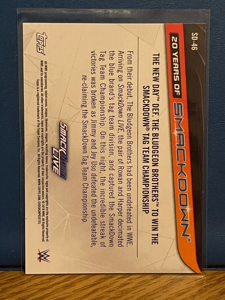 2019 Topps WWE Smackdown 20 Years of Smackdown SD-46 The New Day - Image 2 of 2