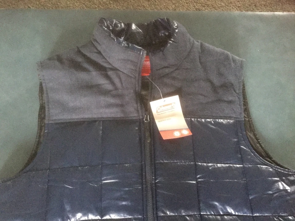 Coleman Men's XL Navy Blue Quilted Puffer Vest $70 NWT - Image 2 of 4