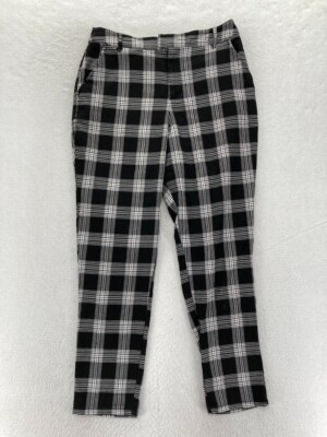 Hot Topic Pants Women's XL Black White Plaid Stretch Fabric Skinny Pant Mid  Rise