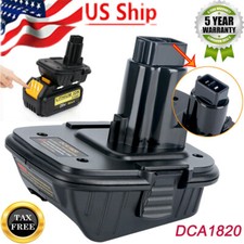 Adapter 18Volt To 20V MAX DCA1820 Battery For Dewalt lithium-Ion Tools Converter