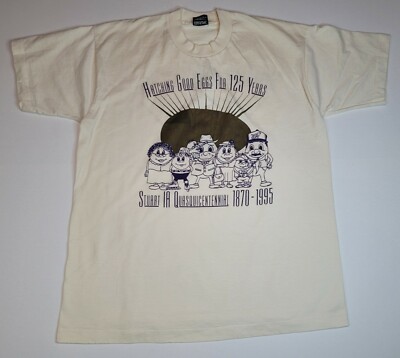 Hatching Good Eggs T-Shirt Mens Large. Vintage 90s Single Stitch Tee.