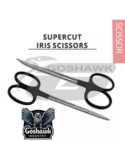 Super cut Iris Scissors 6″Straight & Curved surgical instruments Set of 2