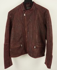 New 898 John Varvatos Sullivan Racer Suede Leather Jacket Mens EU 58 US 48 Plum