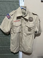 Vented Microfiber Poly Boy Scout BSA UNIFORM SHIRT Youth Large New Style I76