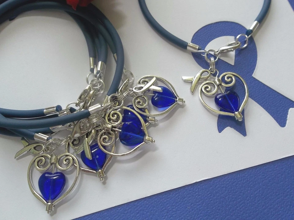 PULSERAS 'APOYO CON AMOR' CONCIENCIA SOBRE EL CÁNCER DE COLON - 6 UNIDADES Foto 2 de 2