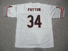 WALTER PAYTON Unsigned Custom Chicago White Sewn New Football Jersey Sizes S-3XL