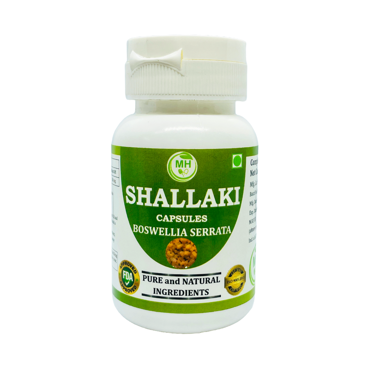 Shallaki (Boswellia serrata) Capsules For Joint Pain Relief Pack of 60 x 500 mg