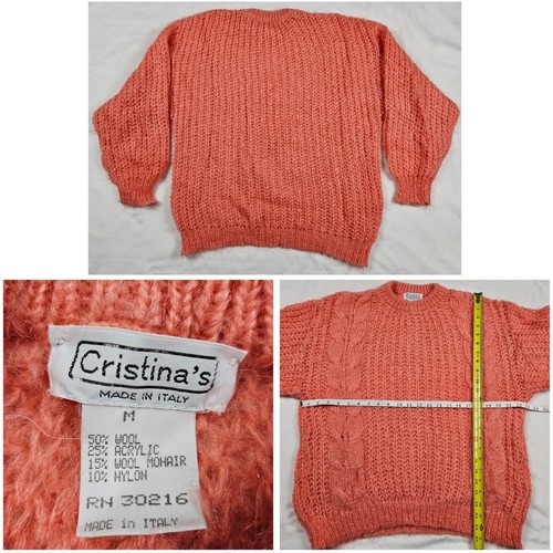 Lot of 7 Vintage Sweaters Cardigans Mixed Sizes 1950's-1990's Escada Mohair Cat - Picture 5 of 17