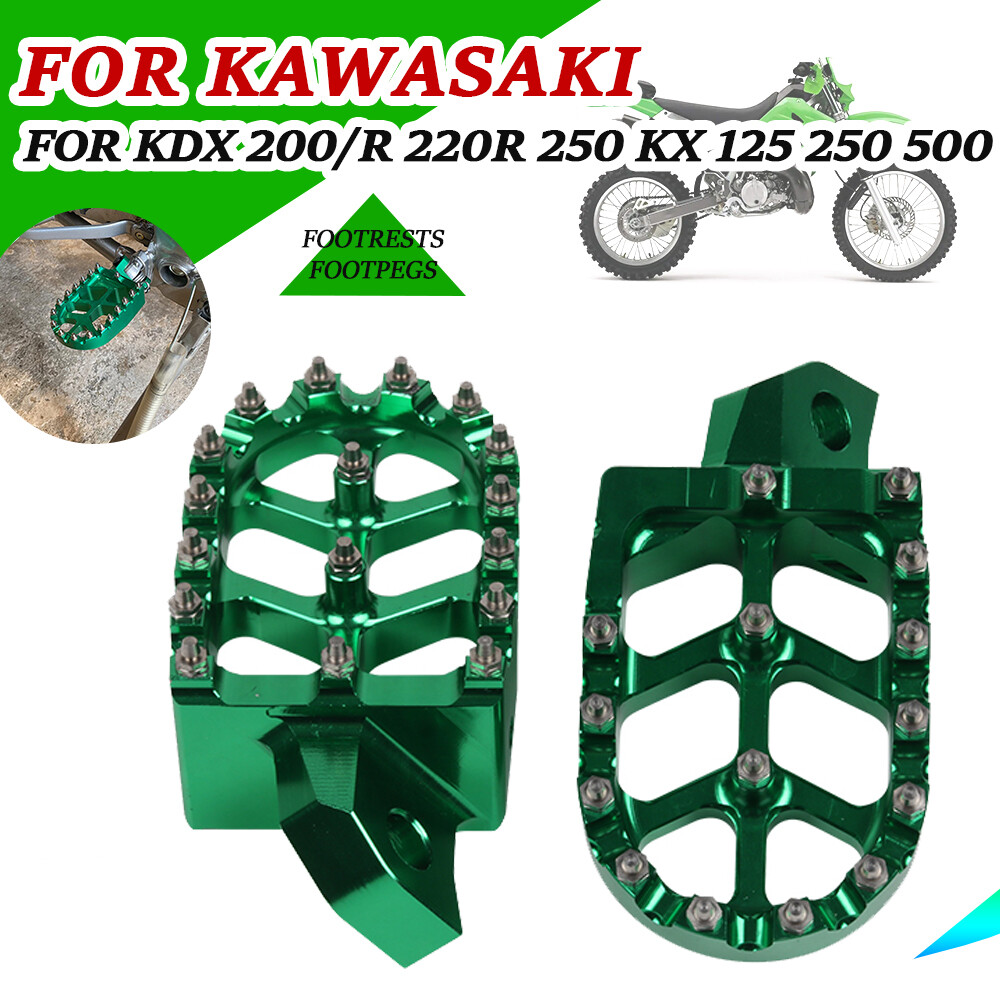 For Kawasaki KDX200 KDX200R KDX220R KDX250 Footrest Footpegs Foot