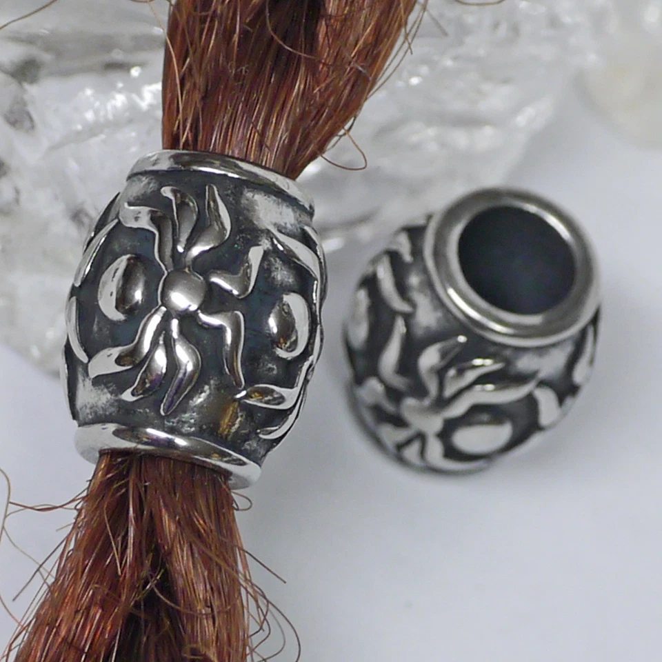 Bartperle Loch 5 mm Bart Perle SPIDER Bartschmuck 316 Edelstahl + - Bartgummis  - Bild 3 von 4