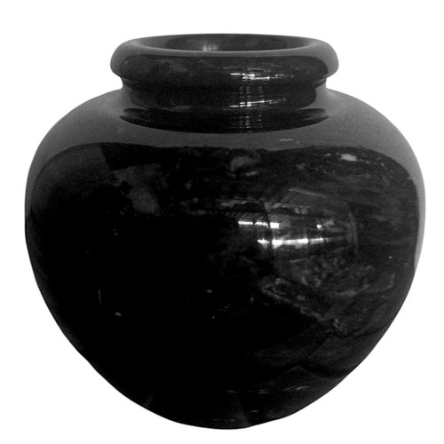 Vase En Marbre Noir Porte Fleurs Italian Interior Design Accueil Decor ...