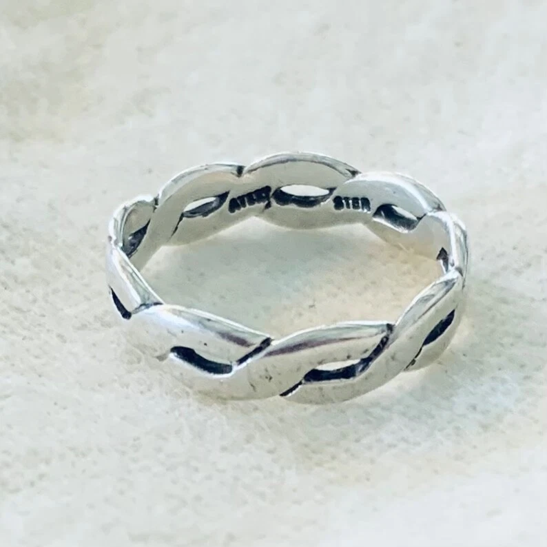 James Avery Braided Ring Retired Wedding Band or Thumb Size 5