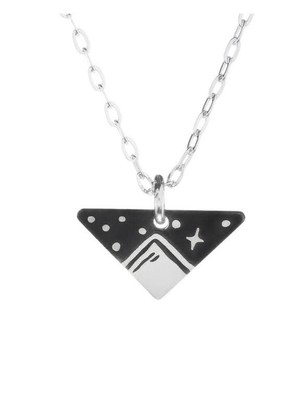 Sterling Silber Wanderlust Berg Halskette
