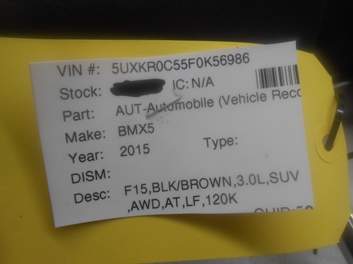 2015 BMW X5, F15 Brown Leather SUV. Headrest CH0012 AW10 - Imagen 6 de 6
