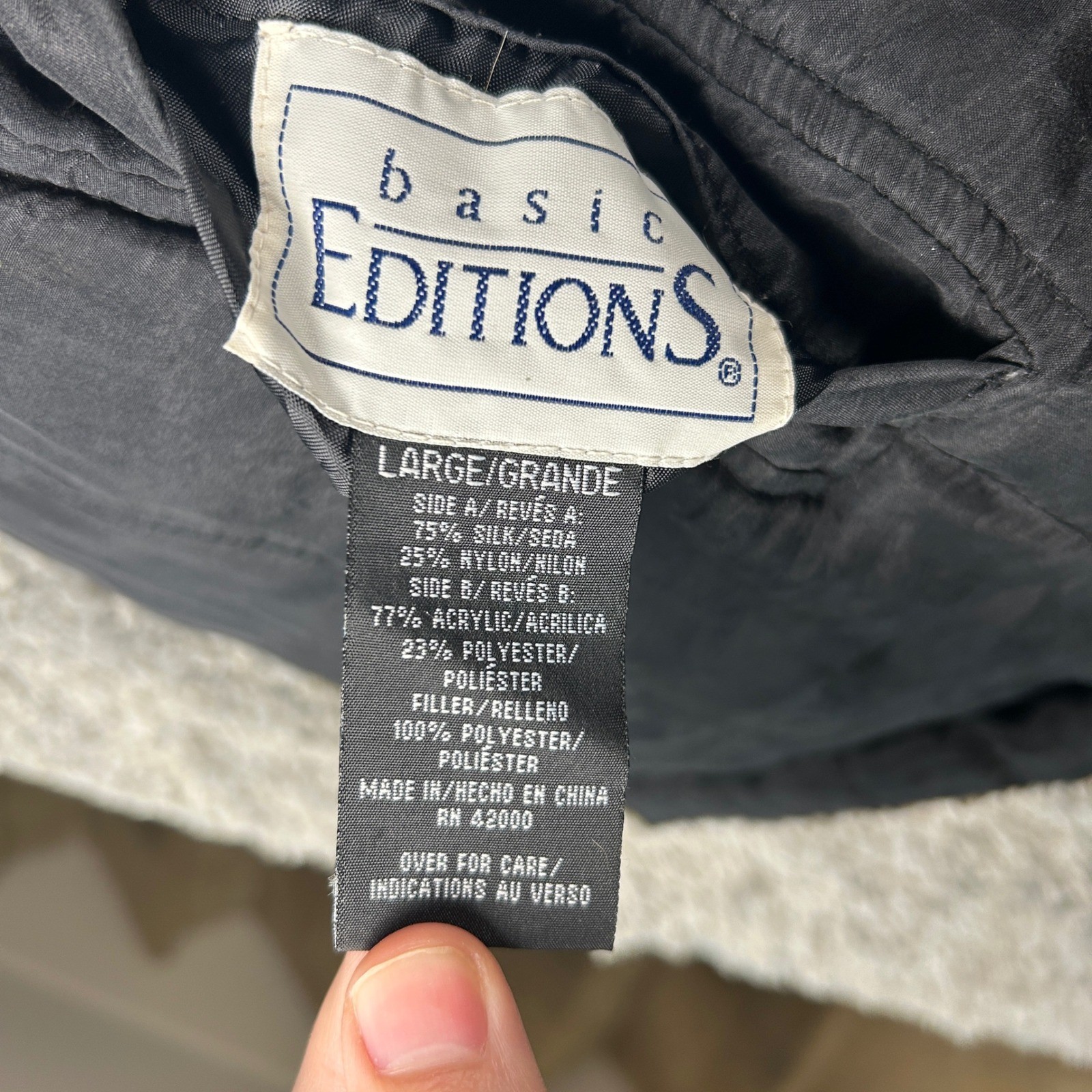 Vintage Basic Editions Reversible Jacket Mens L B… - image 5