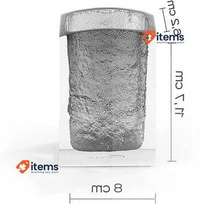 Gedy Antares Glas Resin Grau 6,2 x 8 x 11,7cm Halter für Zahnbürsten Bad
