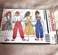 Butterick Busybodies Pattern 5670 Girls Split Skirt Pants Top Size 7/8/10 Uncut