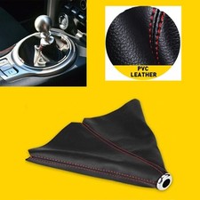 Red Stitch Pvc Leather Manual Gear Shifter Boot Cover Car Shift Knob Protector Red Stitch Pvc Leather Manual Gear Shifter Boot Cover Car Shift Knob Protector
