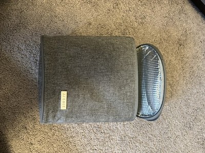 J J Cole Two Baby Bottle Cooler Bag Insulated Gray Attach Anywear Leather Handle