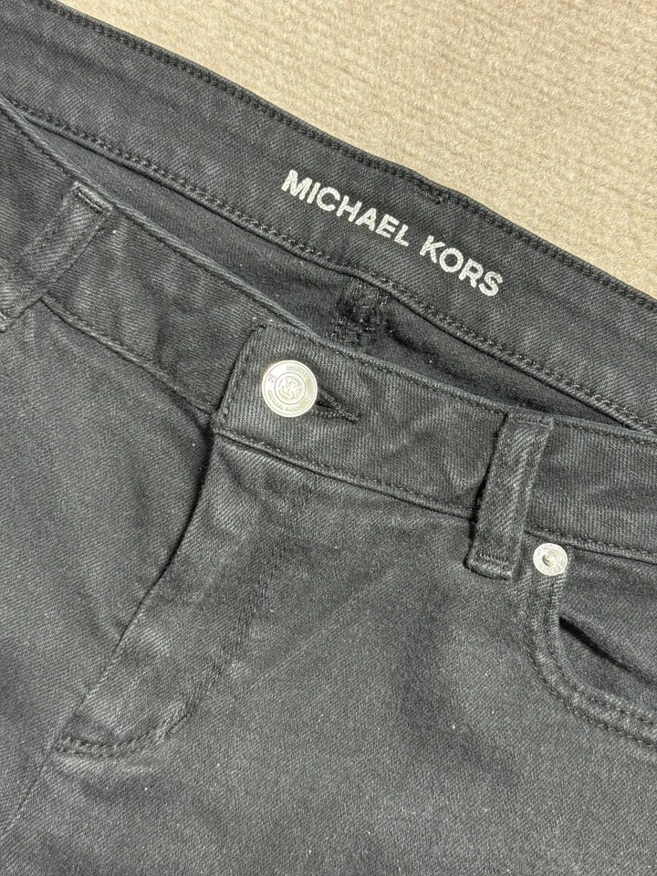 Pantalones de mezclilla Michael Kors para mujer 10 ajustados elásticos clásicos MK denim informales Foto 4 de 4