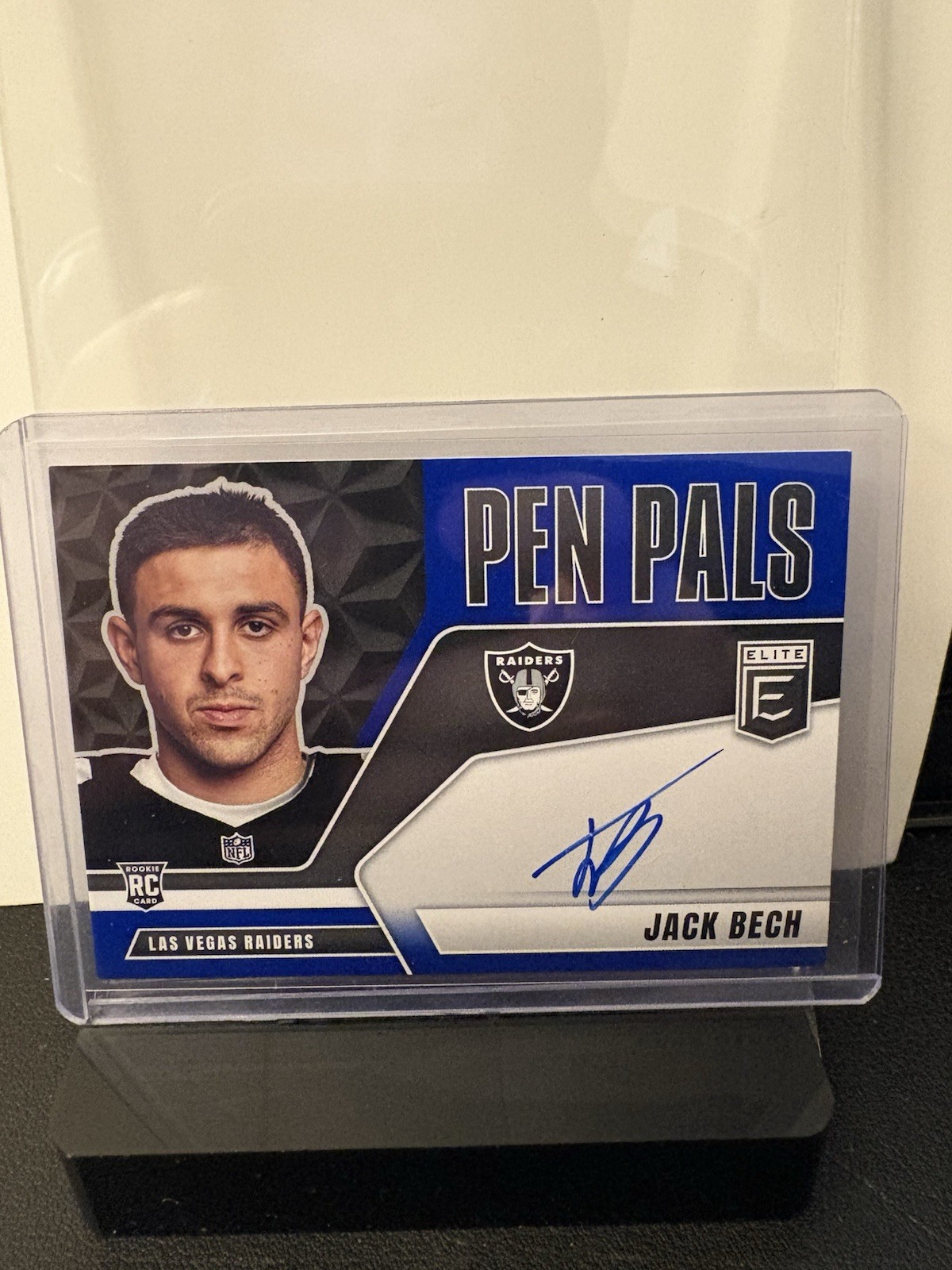2025 Panini Donruss Elite Football. Jack Bech Pen Pals Blue Ink Rookie Auto (RC)