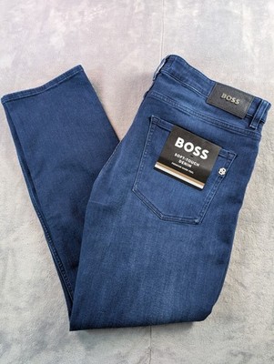 BOSS Men's Slim Fit Comfortable Stretch Denim H-DELAWARE 50544888