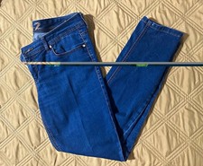 Seven7 women  s Skinny Blue Dark Wash Mid Rise jeans 12