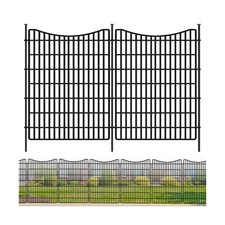 10 Panels No Dig Dog Fence Outdoor for Yard, 48 in H x 23.6 ft L Animal B...