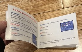 Formula One Built to Win Instruction Manual Only Nintendo Nes Authentic Racing