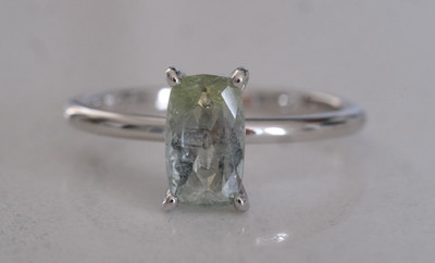 Natürlicher/erdabgebauter brasilianischer bicolor Turmalin Ring 1,31 Karat Platin 925