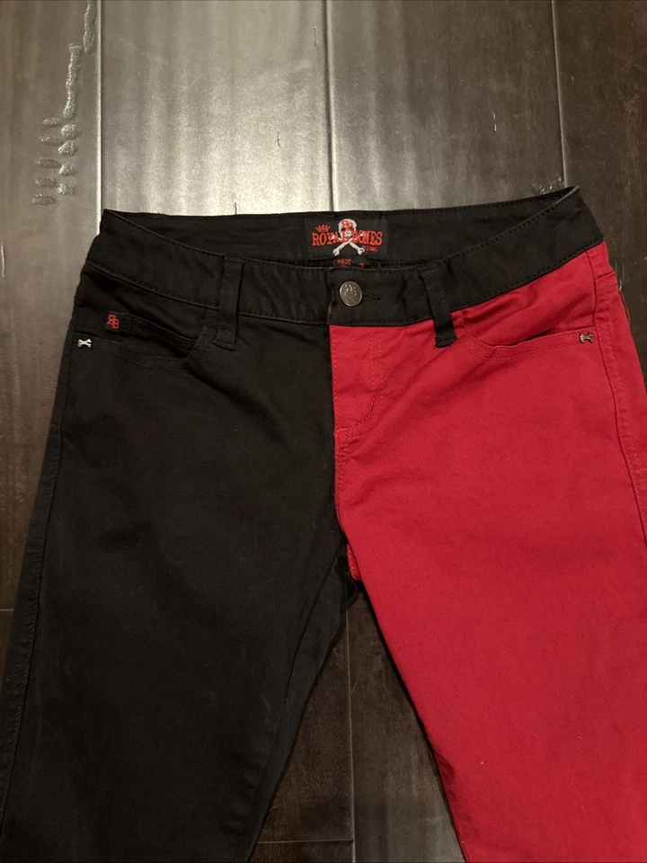 Calça Royal Bones por Daang Goodman tamanho 3 gótica punk grunge xadrez Y2K nova - Imagem 4 de 4