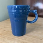 FIESTA WARE HOMER LAUGHLIN LAPIS BLUE LATTE MUG 18 oz RING HANDLE EUC HTF