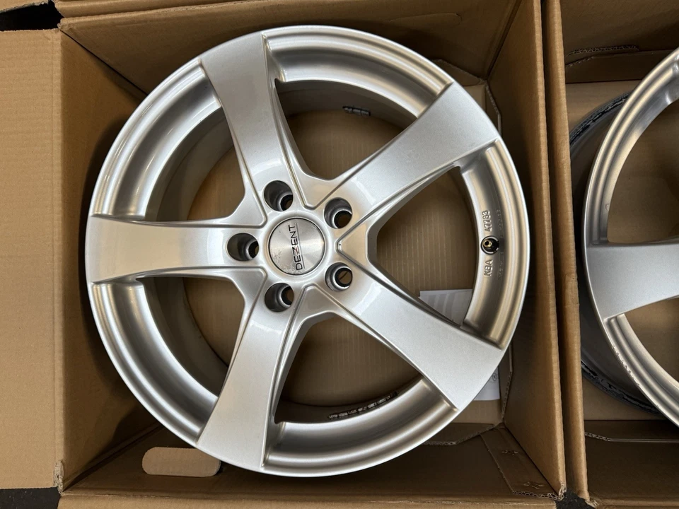 4x Dezent TR 7 X 17 pulgadas 5 X 112 ET 38 plata Audi Seat Skoda VW Mercedes BMW - Imagen 4 de 4