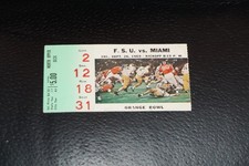 1969 FLORIDA STATE AT MIAMI HURRICANES COLLEGE FOOTBALL TICKET STUB