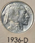 1936 D Denver Buffalo Indian Head Nickel Five Cents 5C .05
