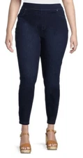 Terra & Sky Women's Plus Size Pull On Skinny Jeans, Dark Wash, 3X, NWT, LOVE!!