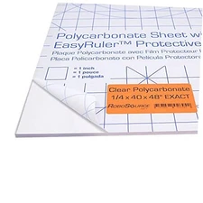 Polycarbonate Clear Plastic Sheet 40" X 48" X 0.236" (1/4") Exact with 